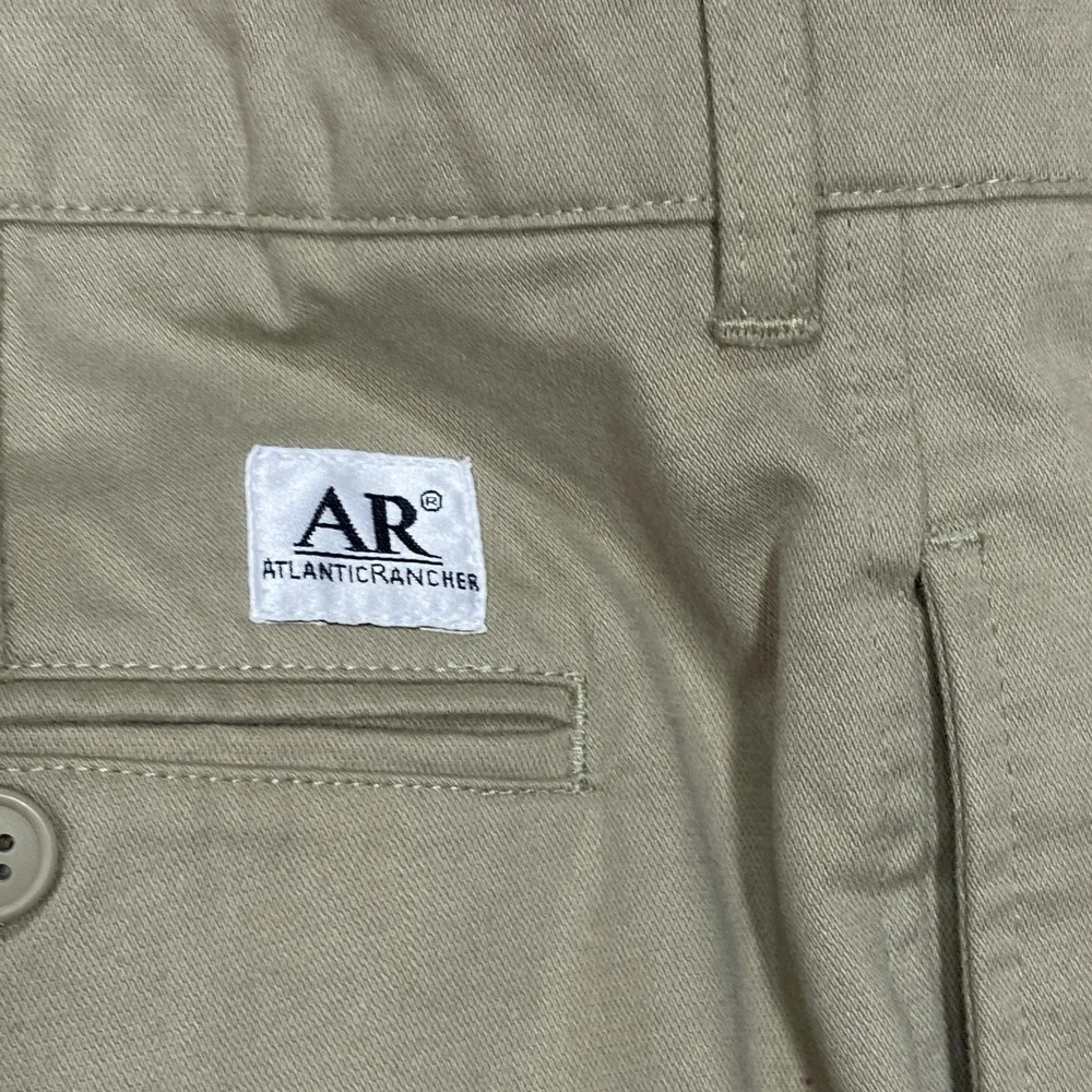 Atlantic Rancher Pants Mens 40x26 Beige Cotton Chino Straight Leg Casual‎ Twill